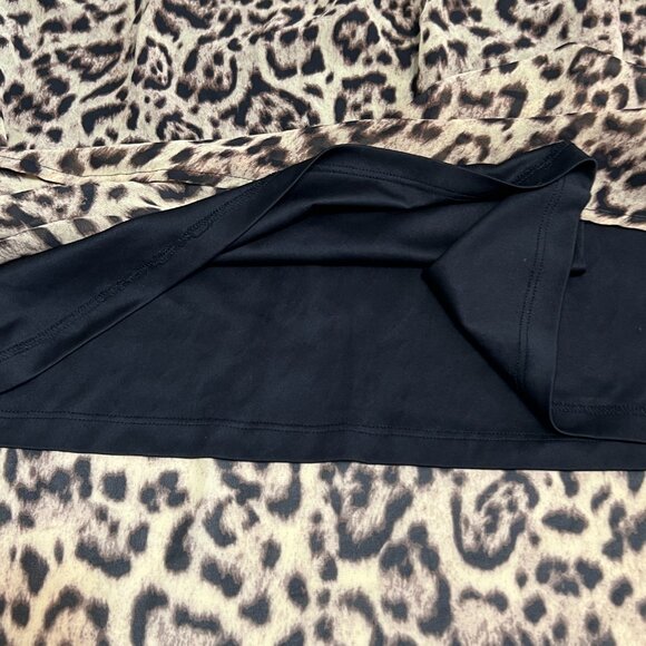 Torrid Plus Size 2X Leopard Print Sleeveless Asymmetrical Hem Dress Elatic Waist - Picture 9 of 9
